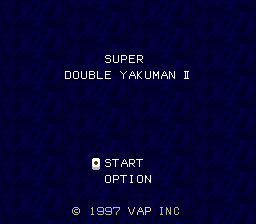 Super Double Yakuman II (Japan) Title Screen